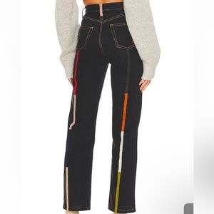 Still Here Woolen Rainbow Childhood Straight Jeans